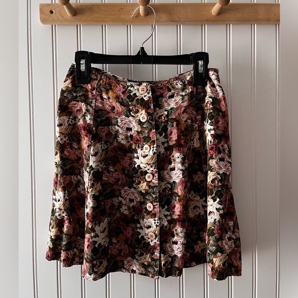 Vintage 90s floral express mini skirt
